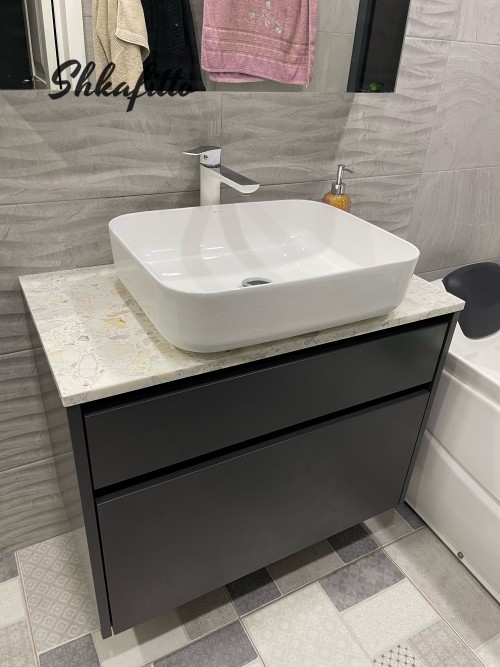 Тумба в ванную с каменной столешницей